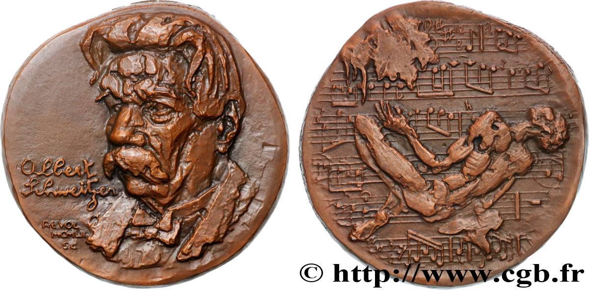 QUATRIÈME RÉPUBLIQUE Médaille, Albert Schweitzer TTB+
