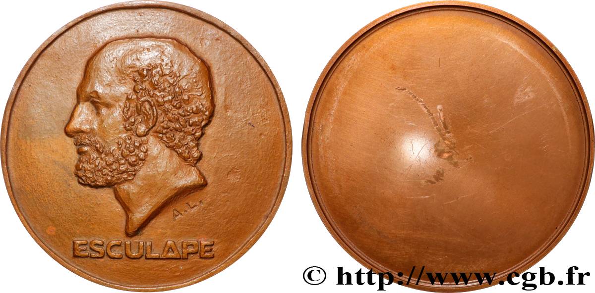QUINTA REPUBLICA FRANCESA Médaille, Esculape par Lavrillier André Henri MBC+