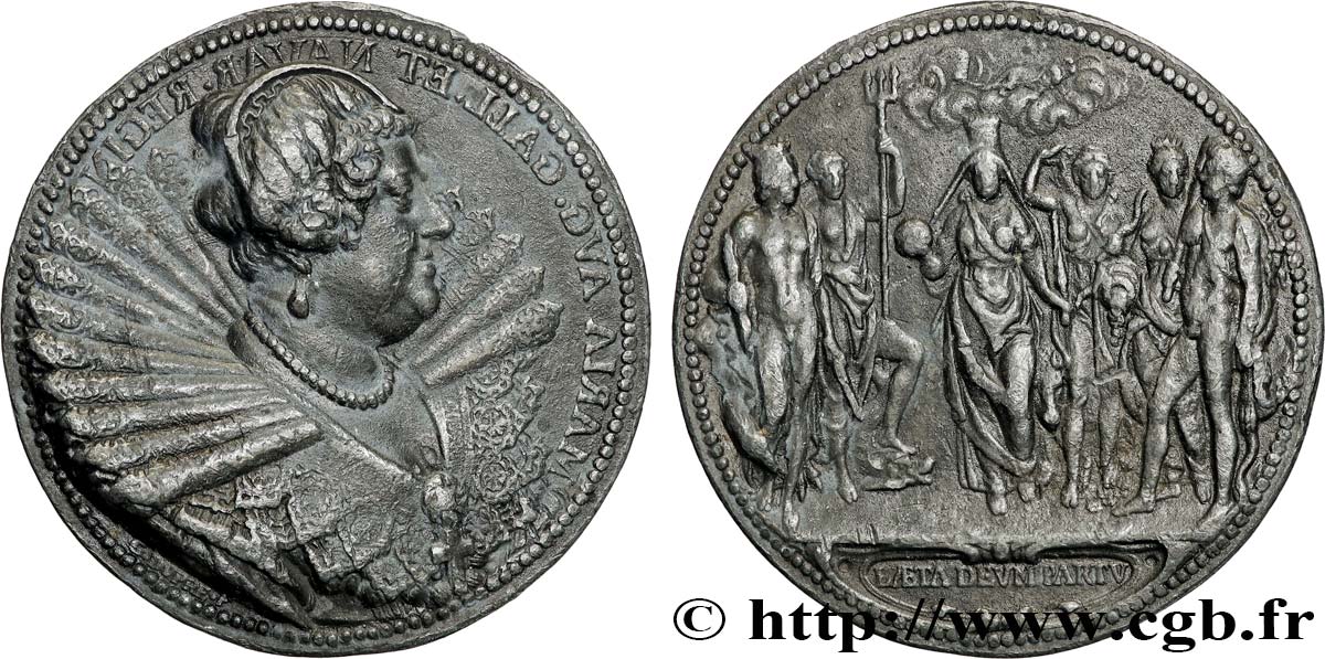 MARIE DE MÉDICIS Fonte, Marie de Médicis et ses enfants XF