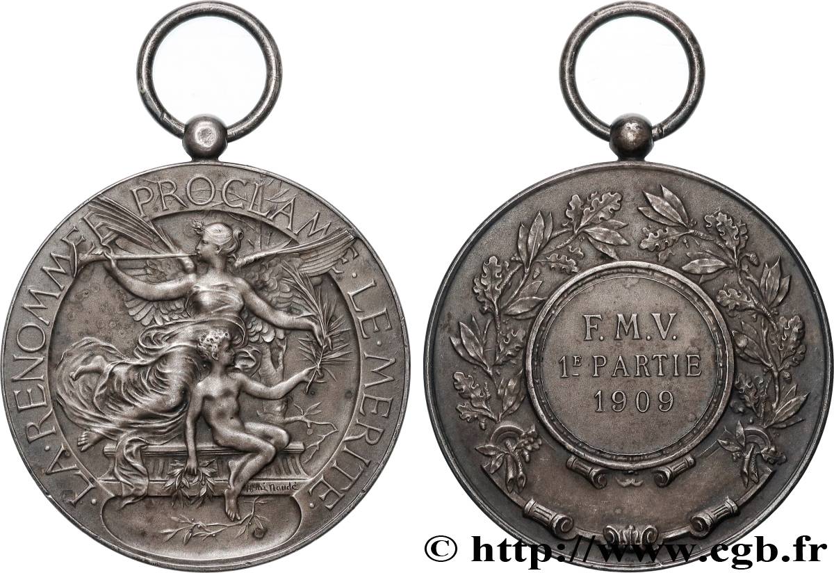 TERZA REPUBBLICA FRANCESE Médaille, F. M. V. BB/q.SPL