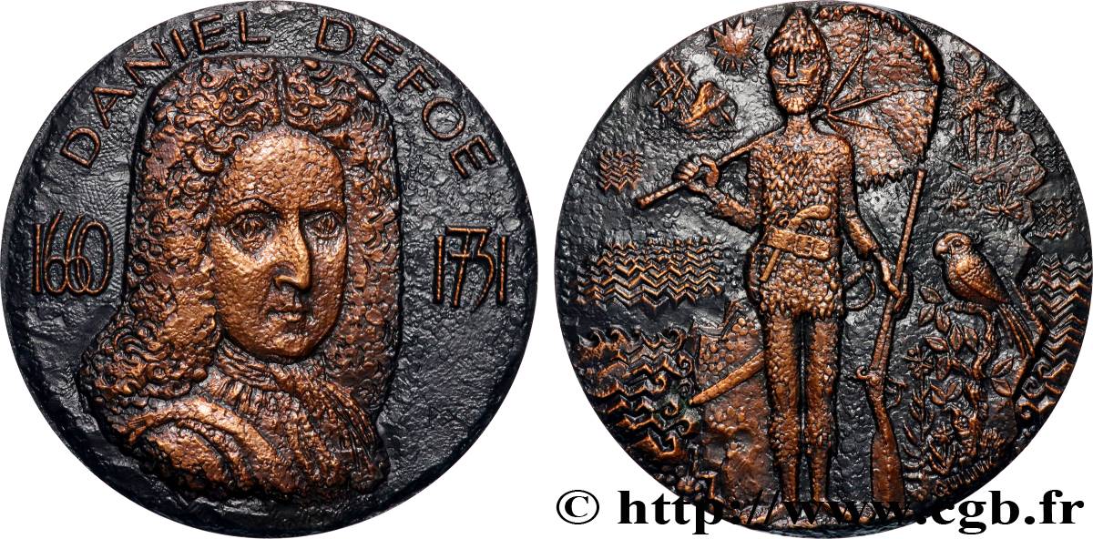 CINQUIÈME RÉPUBLIQUE Médaille, Daniel Defoe SUP