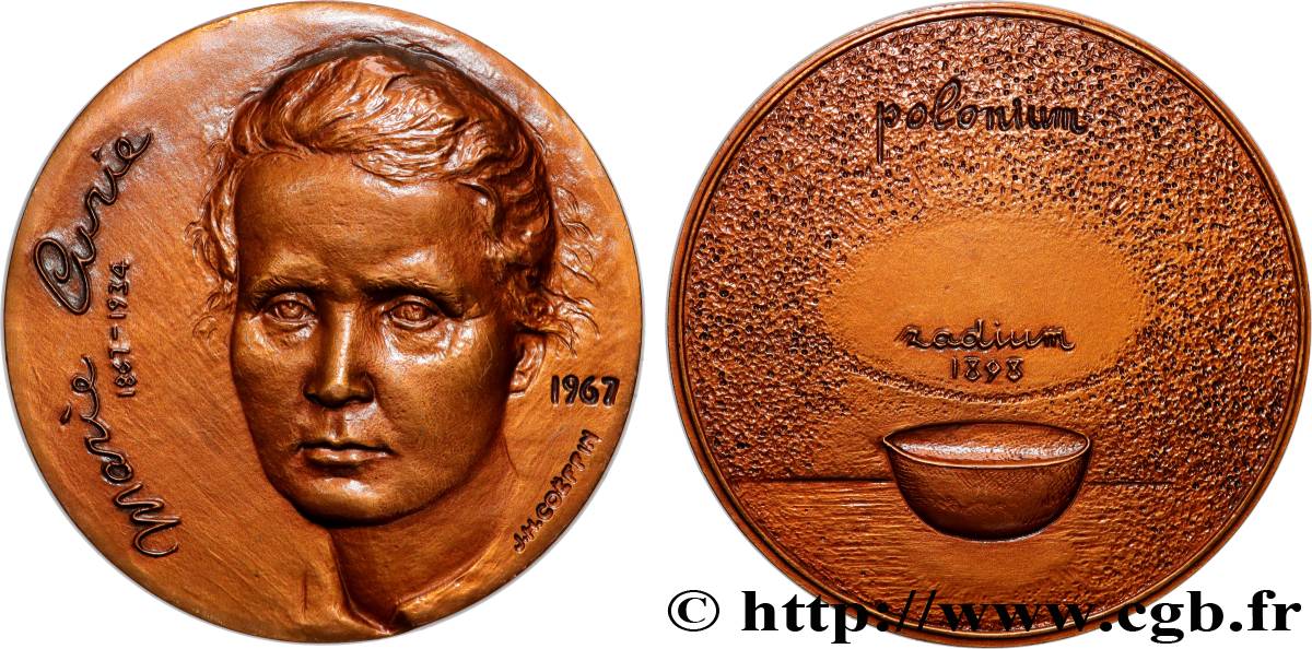 SCIENCES & SCIENTIFIQUES Médaille, Marie Curie SPL