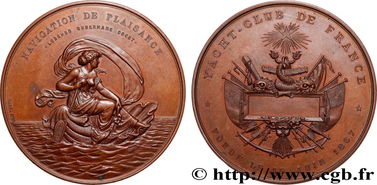 SECOND EMPIRE Médaille, Navigation de Plaisance, Yacht-club de France TTB+