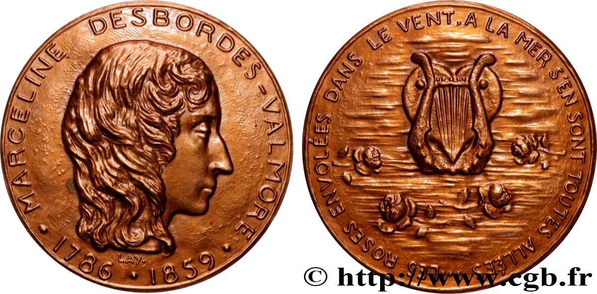 V REPUBLIC Médaille, Marceline Desbordes-Valmore AU