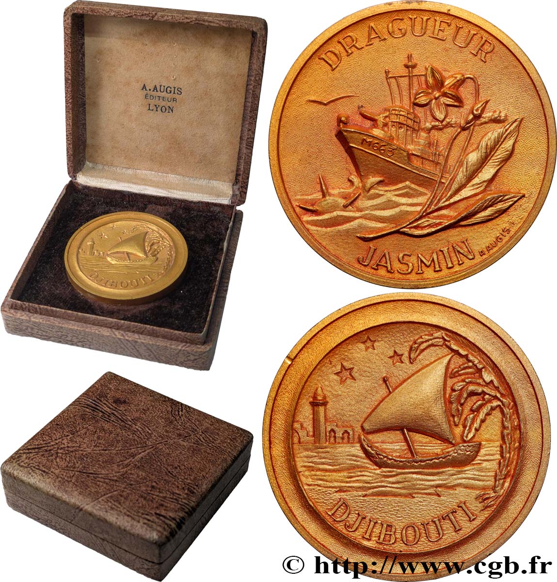 SEA AND NAVY : SHIPS AND BOATS Médaille, Djibouti, Dragueur Jasmin AU