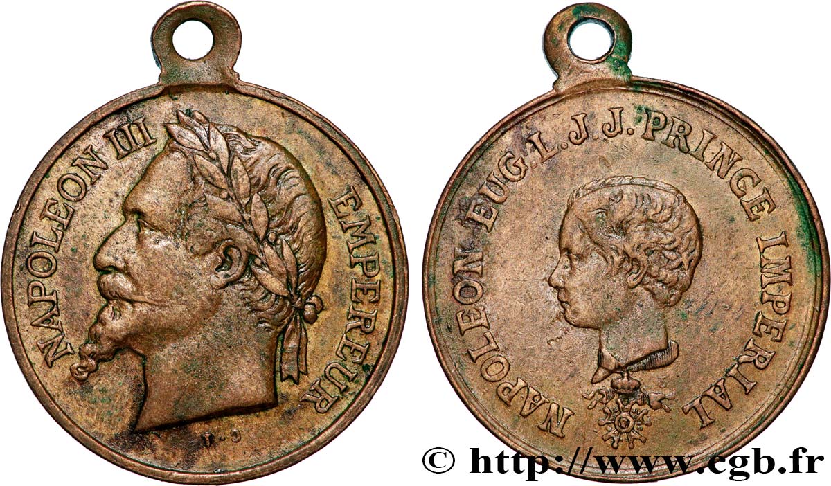 SECOND EMPIRE Médaille, Baptême du prince impérial XF