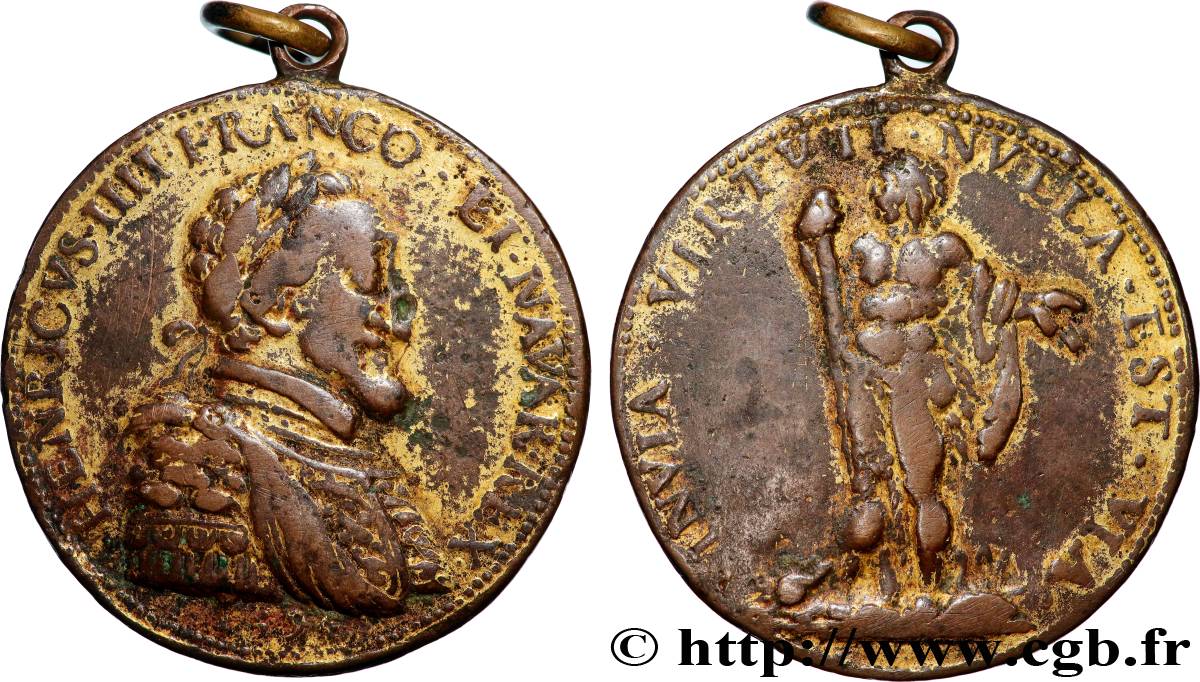HENRI IV LE GRAND Médaille, Devise d’Henri IV TB+