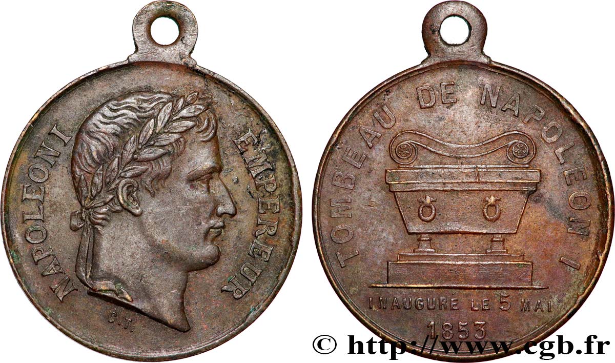 ZWEITES KAISERREICH Médaille, Inauguration du tombeau de Napoléon Ier SS