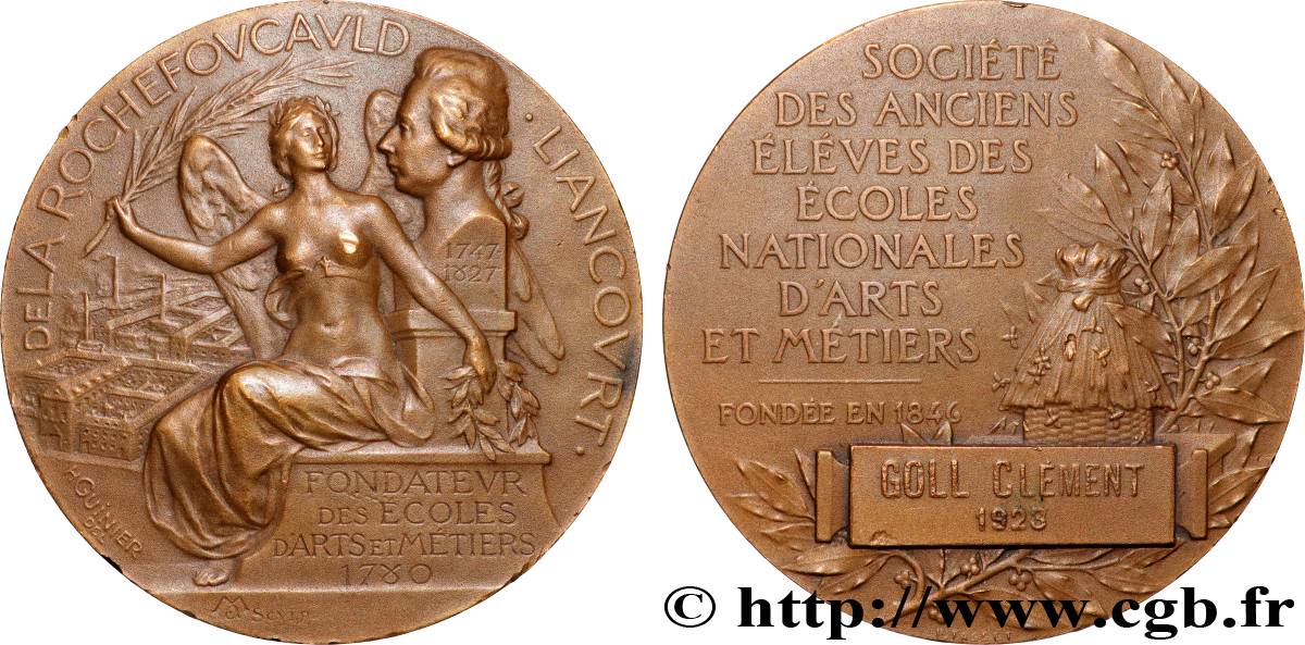 TROISIÈME RÉPUBLIQUE Médaille, Société des anciens élèves des écoles nationales d’Arts et Métiers TTB+