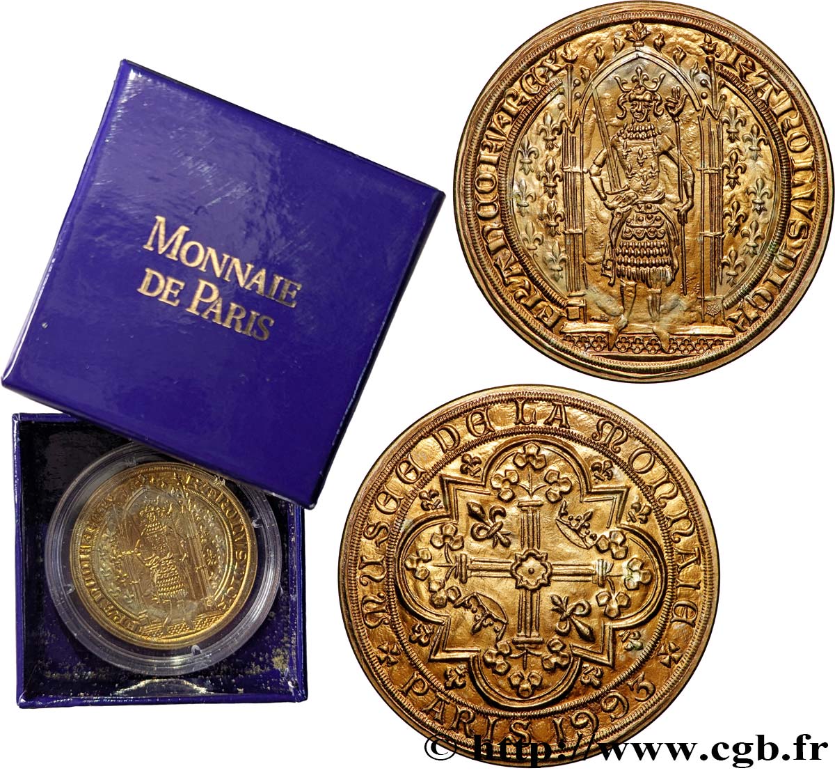 V REPUBLIC Médaille, Franc à pied, Musée de la Monnaie MS