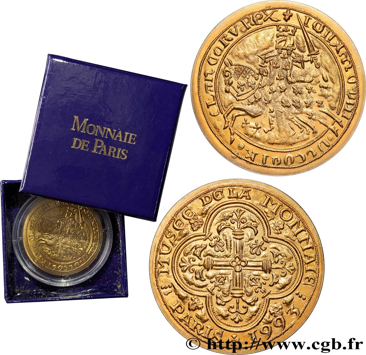 V REPUBLIC Médaille, Franc à cheval, Musée de la Monnaie MS