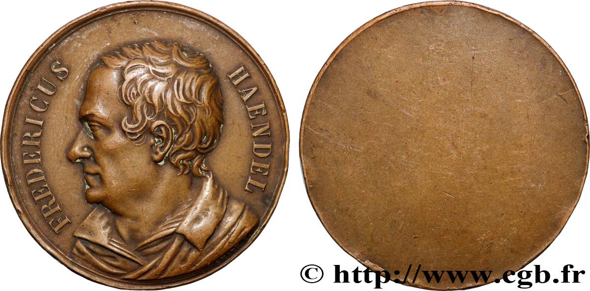 ARTISTES : DANSEURS, MUSICIENS Médaille, Georg Friedrich Haendel TTB
