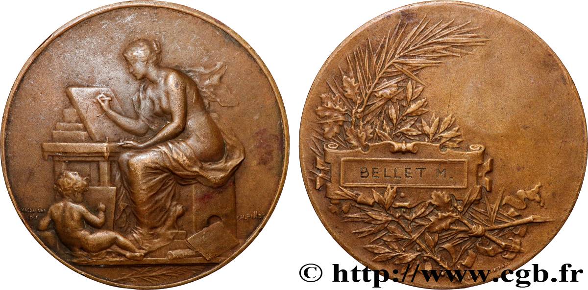III REPUBLIC Médaille de récompense XF