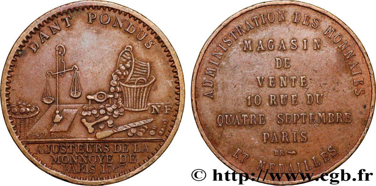 MONNAIE DE PARIS Médaille publicitaire du magasin de la Monnaie de Paris XF