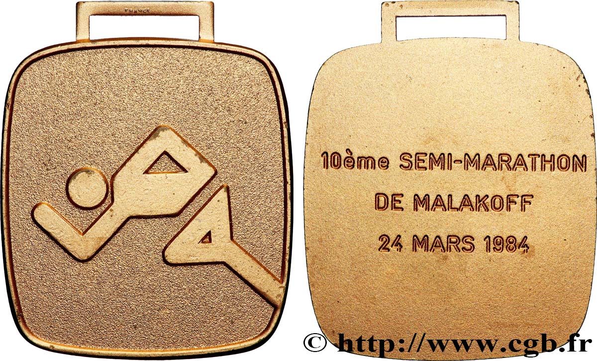 CINQUIÈME RÉPUBLIQUE Médaille, 10e semi-marathon de Malakoff TTB+