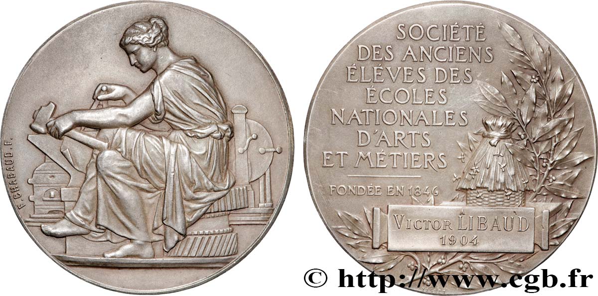 TROISIÈME RÉPUBLIQUE Médaille, Société des anciens élèves des écoles nationales d’Arts et Métiers TTB+