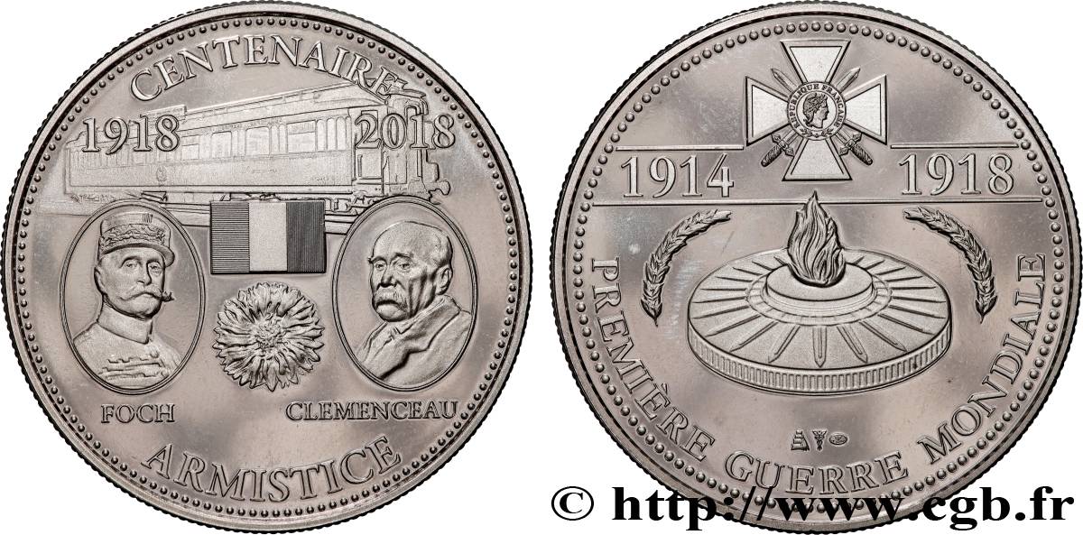 V REPUBLIC Médaille, Centenaire de l’Armistice AU