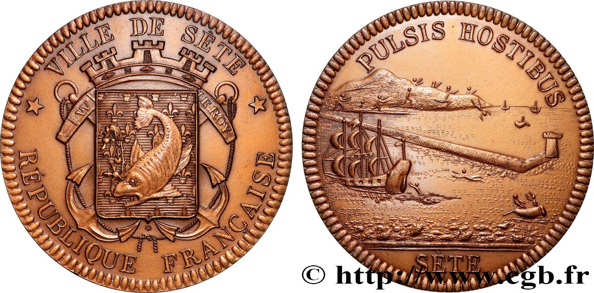 LANGUEDOC (VILLES ET NOBLESSE DU ...) Médaille, Ville de Sète SUP