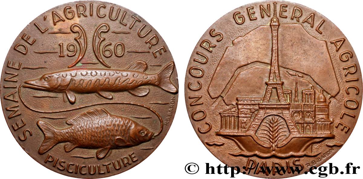 CINQUIÈME RÉPUBLIQUE Médaille, Concours général agricole TTB+