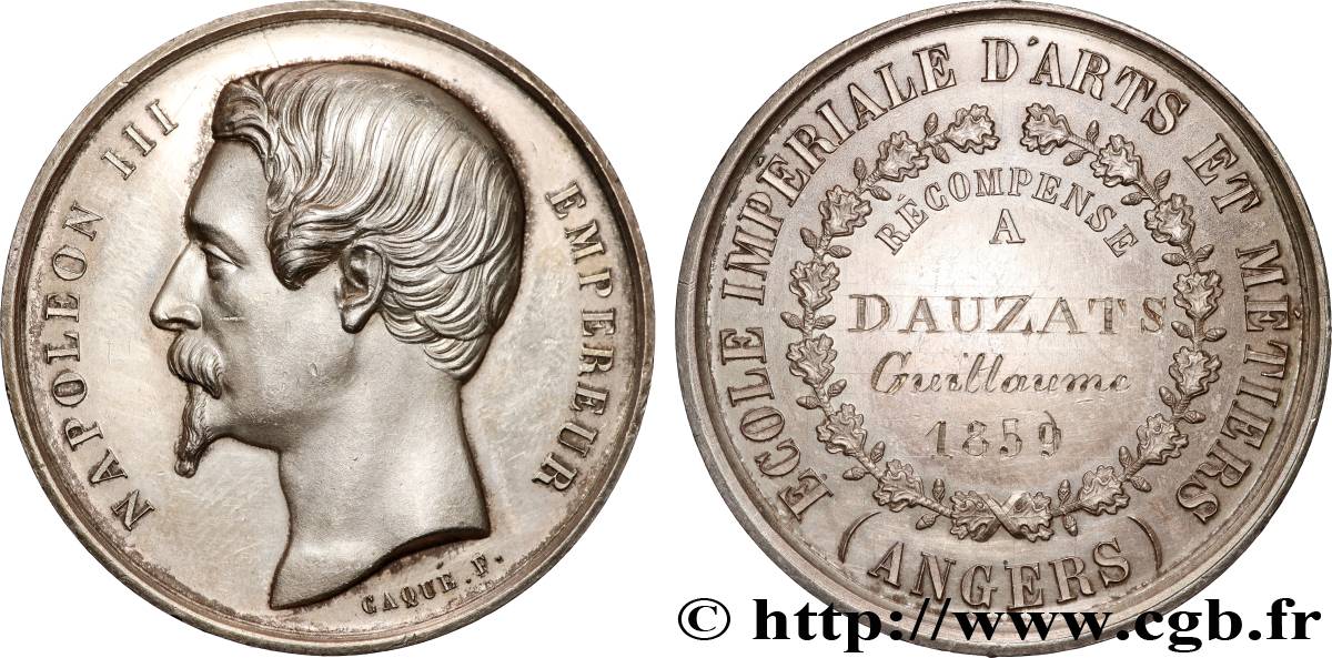 SECOND EMPIRE Médaille, École impériale d’Arts et Métiers AU