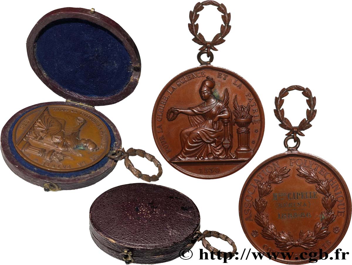 TERCERA REPUBLICA FRANCESA Médaille, Association Polytechnique, Cours gratuits MBC+/EBC