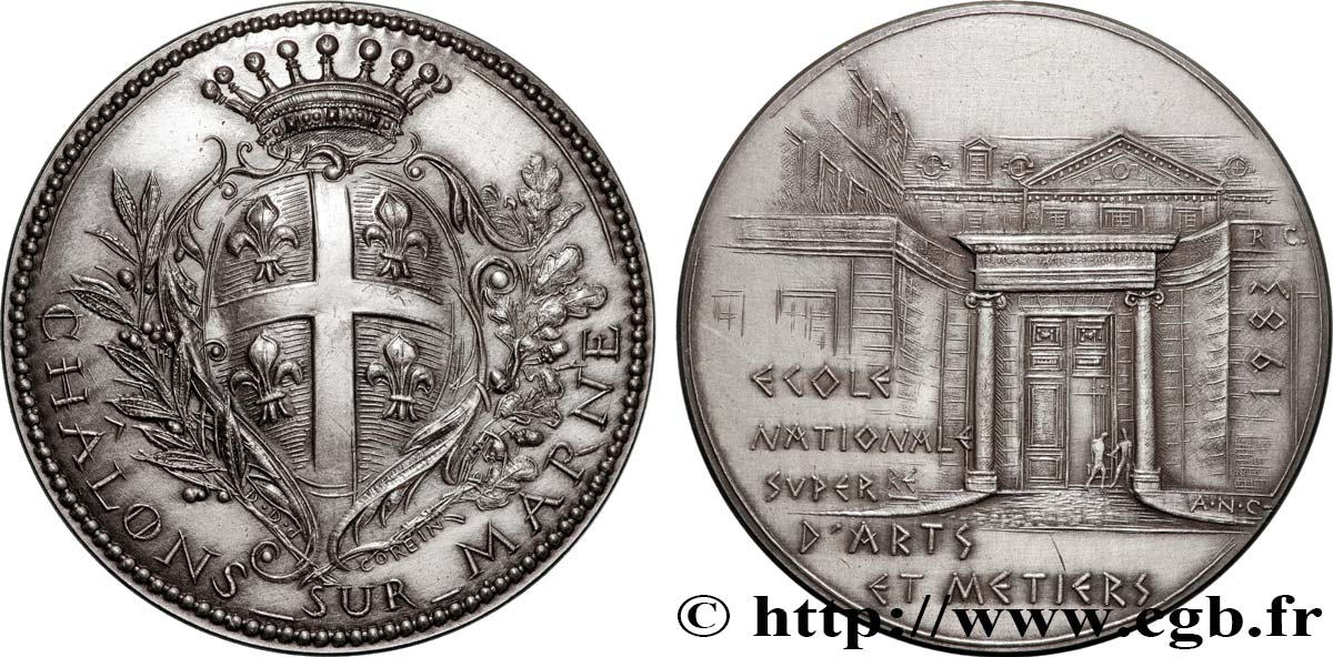 V REPUBLIC Médaille, École nationale supérieure d’Arts et Métiers de Châlons-sur-Marne, n°2 AU