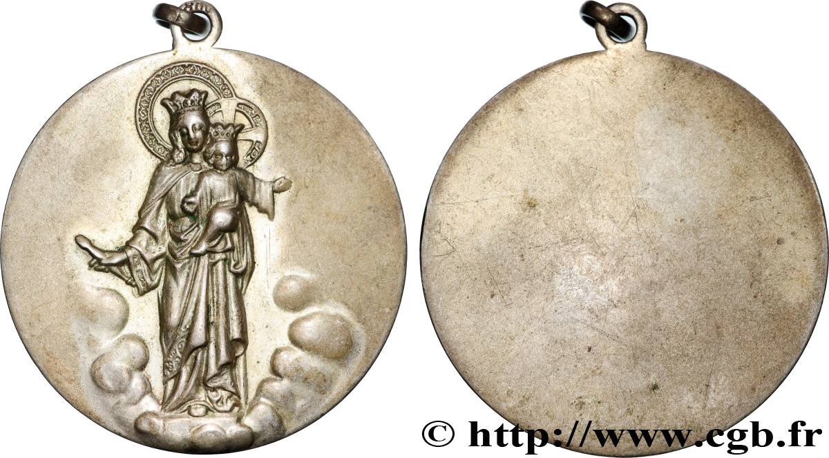 MÉDAILLES RELIGIEUSES Médaille, Vierge à l’enfant TTB+