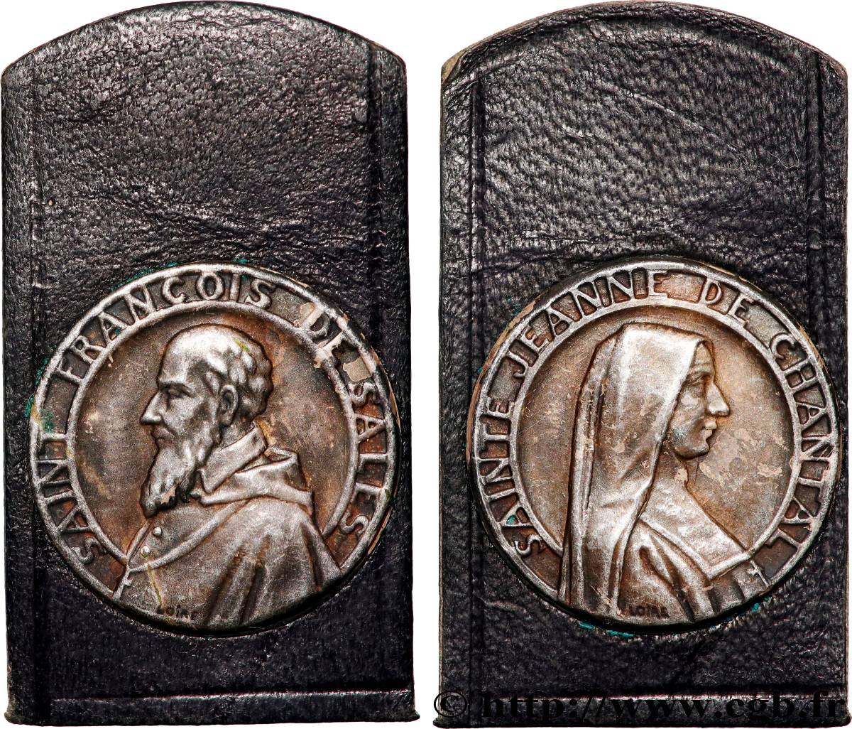 MÉDAILLES RELIGIEUSES Médaille, François de Sales et Jeanne de Chantal TTB+