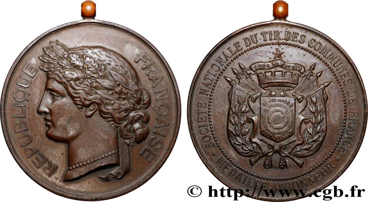 TIR ET ARQUEBUSE Médaille d’honneur, Société Nationale du Tir des communes de France XF