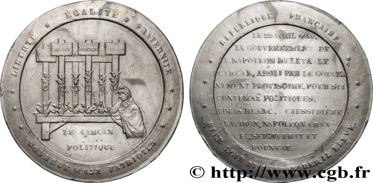 DEUXIÈME RÉPUBLIQUE Médaille, Exécution de la sentence de Bourges MBC+