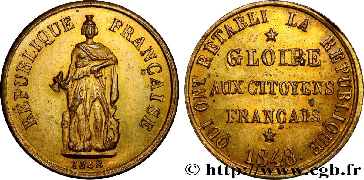 DEUXIÈME RÉPUBLIQUE Médaille, Maintien de la constitution MBC+/EBC
