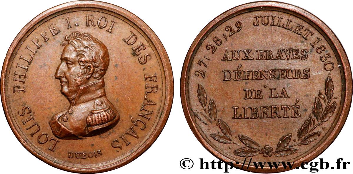 LUIGI FILIPPO I Médaille, Aux braves défenseurs de la liberté q.SPL