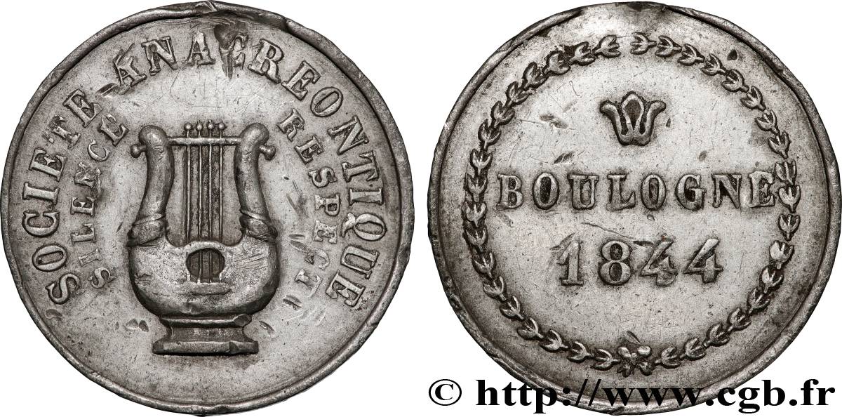 LOUIS-PHILIPPE I Médaille, Société anacréontique XF