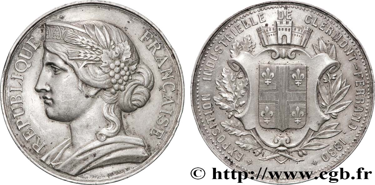 III REPUBLIC Médaille, Exposition industrielle AU