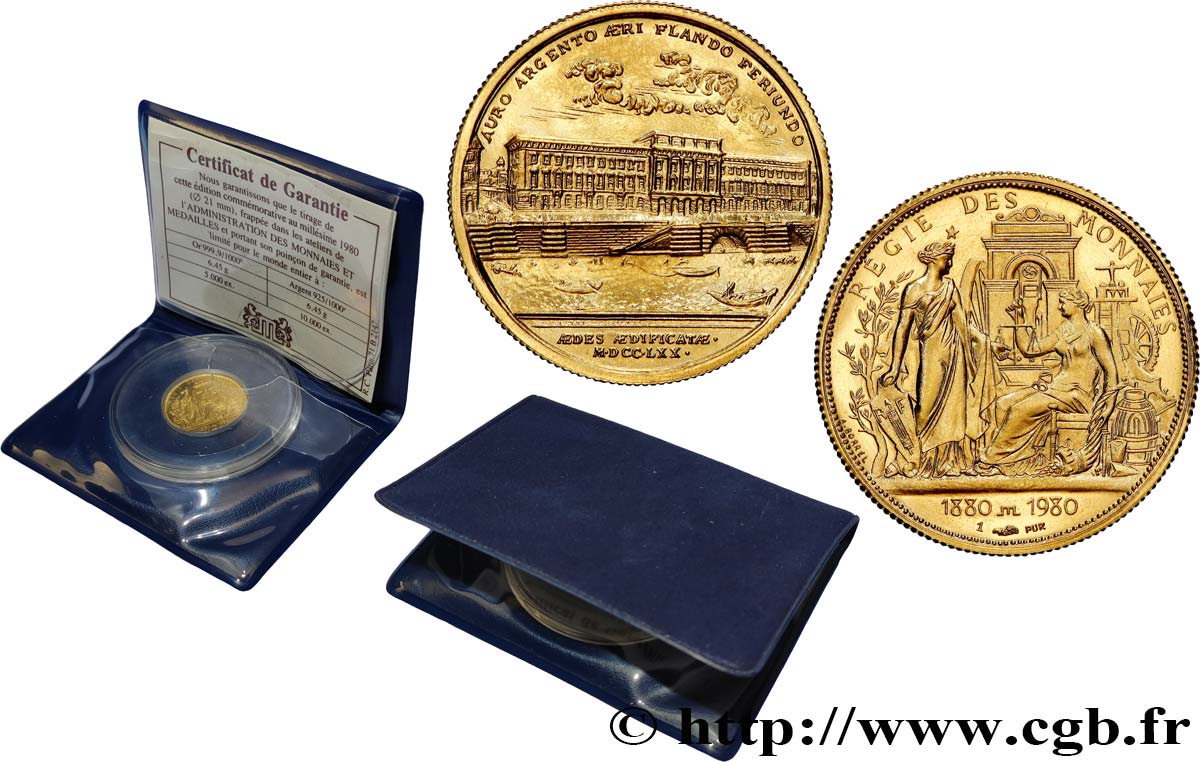 V REPUBLIC Médaille, Régie des monnaies MS