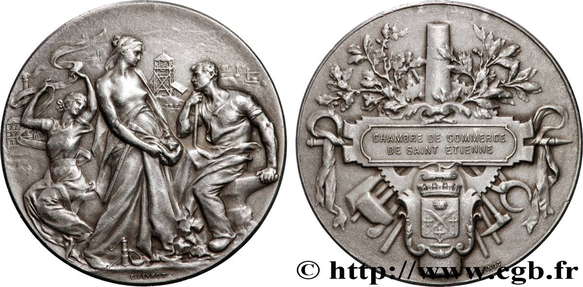 CHAMBERS OF COMMERCE Médaille, Chambre de commerce de Saint-Étienne AU