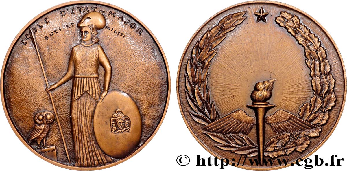 QUATRIÈME RÉPUBLIQUE Médaille, École d’Etat-Major SUP