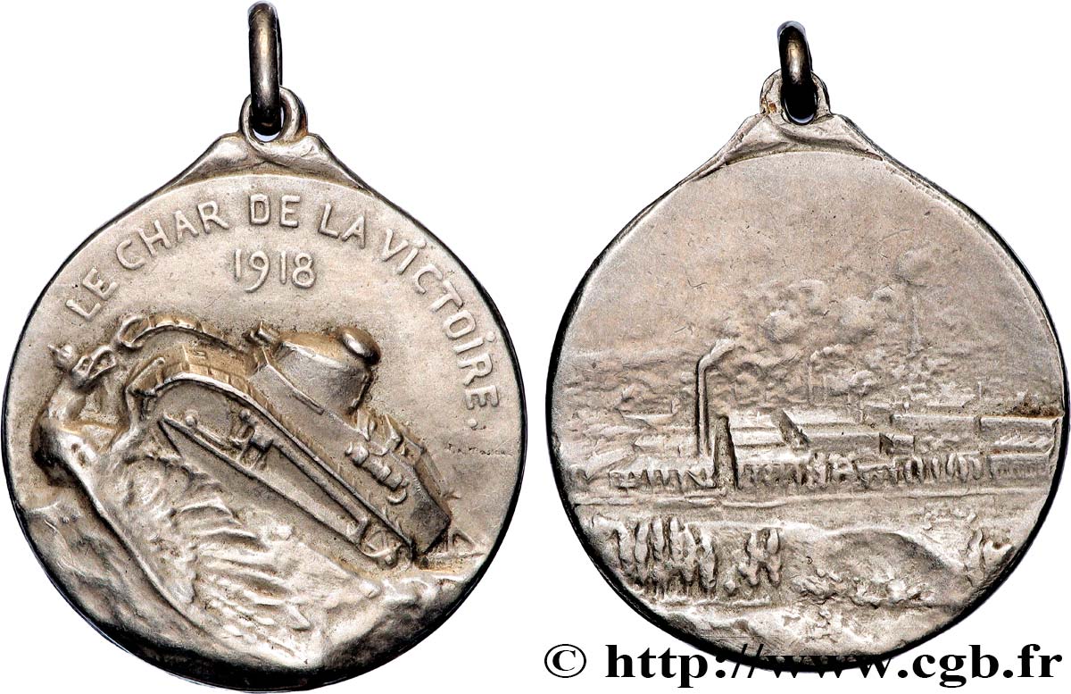 TROISIÈME RÉPUBLIQUE Médaille, Le char de la victoire TTB