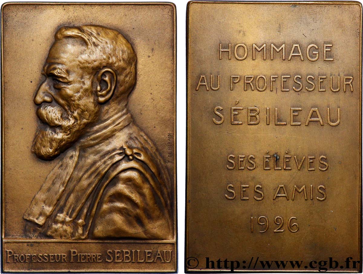 TROISIÈME RÉPUBLIQUE Plaquette, Hommage au Professeur Pierre Sebileau SUP