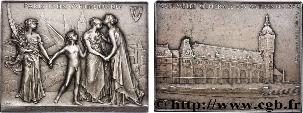 TRANSPORTATION (TRAINS, BUSES, TRAMS, BOATS, ETC.) Plaque Paris-Lyon-Méditerranée, Assemblée générale des actionnaires AU