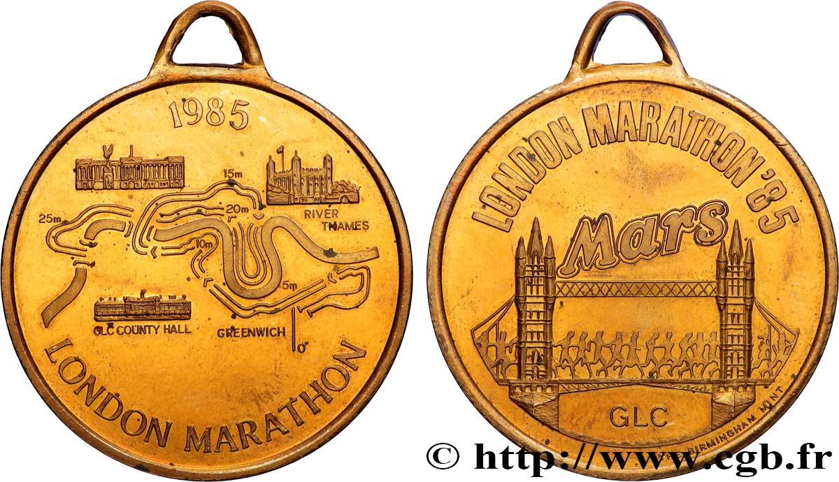 INGLATERRA Médaille, Marathon de Londres MBC
