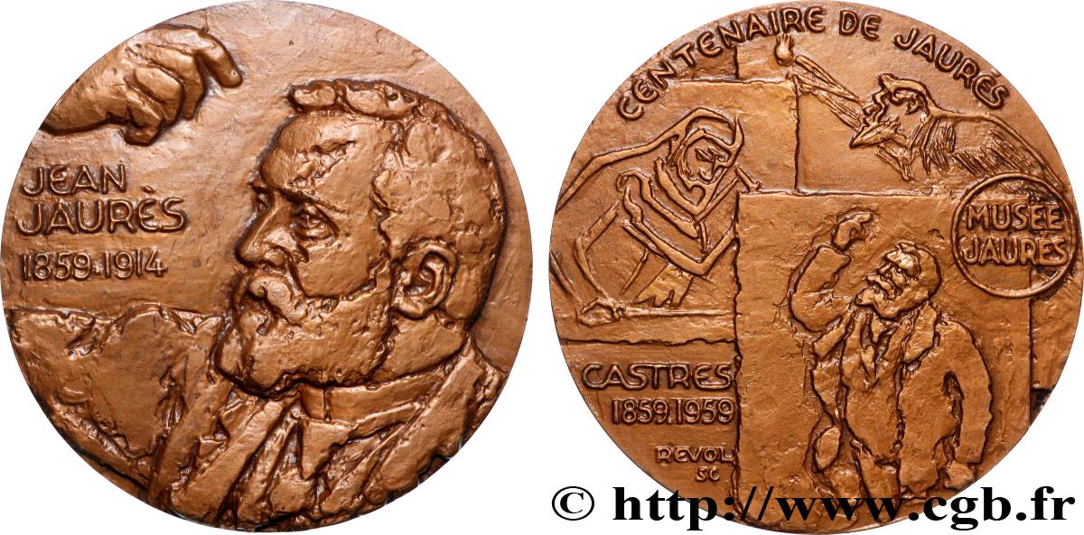 POLITIQUE ET POLITICIENS Médaille, Centenaire de Jean Jaurès SPL