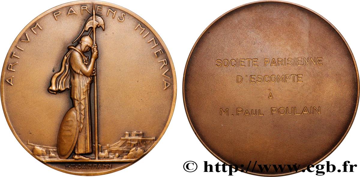 TROISIÈME RÉPUBLIQUE Médaille, Société parisienne d’escompte SUP