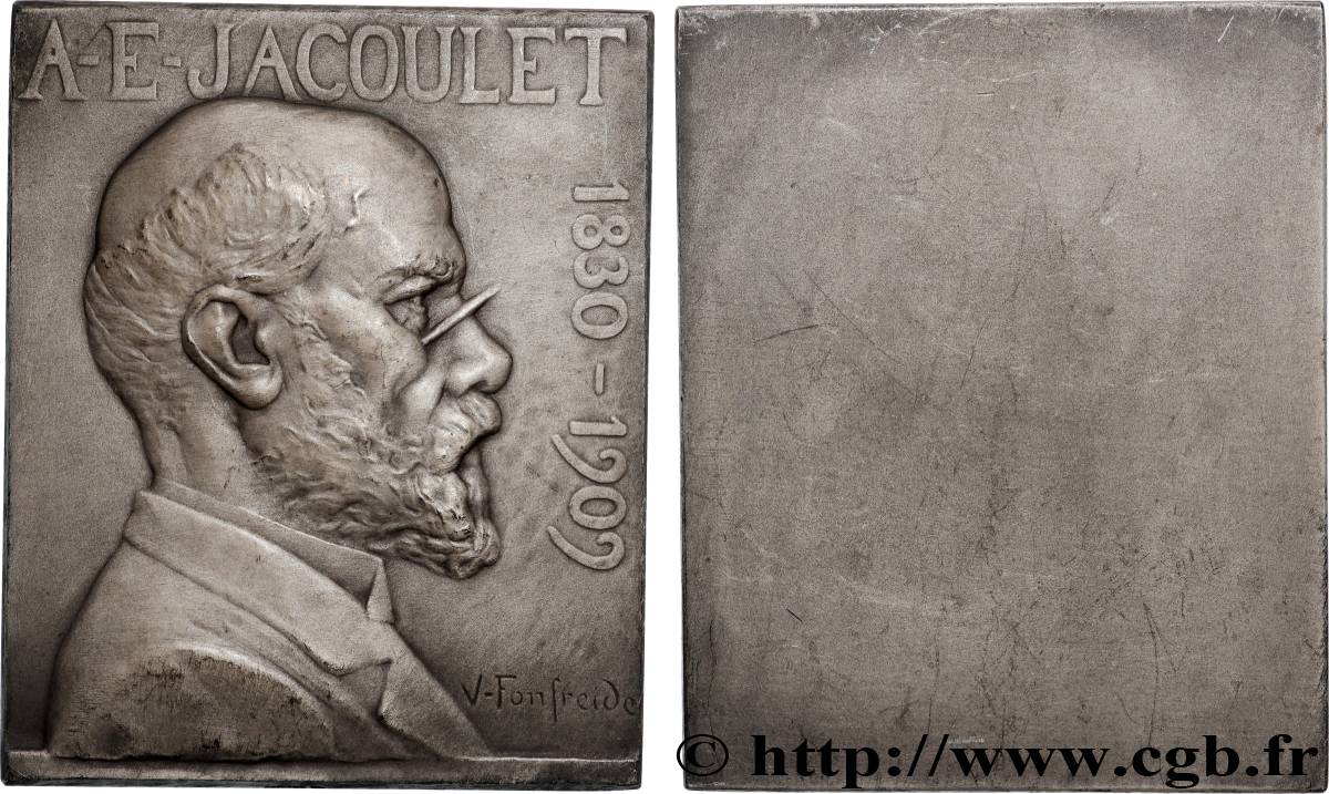 III REPUBLIC Plaquette, Édouard Auguste Jacoulet AU