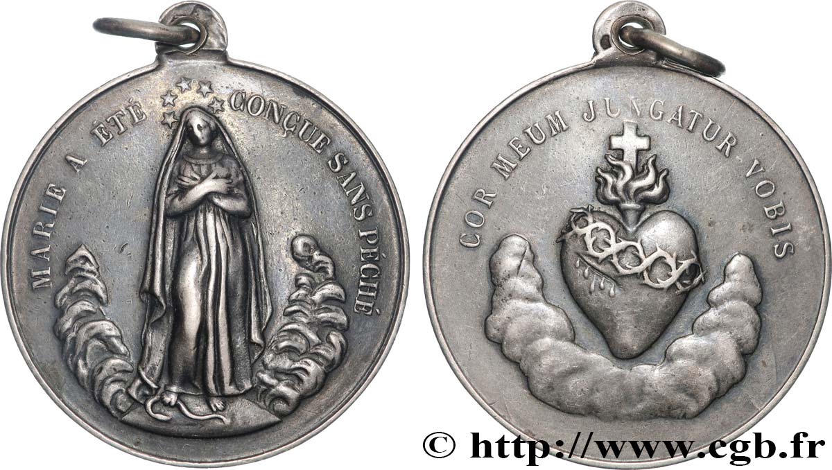 TROISIÈME RÉPUBLIQUE Médaille, Vierge Marie TTB