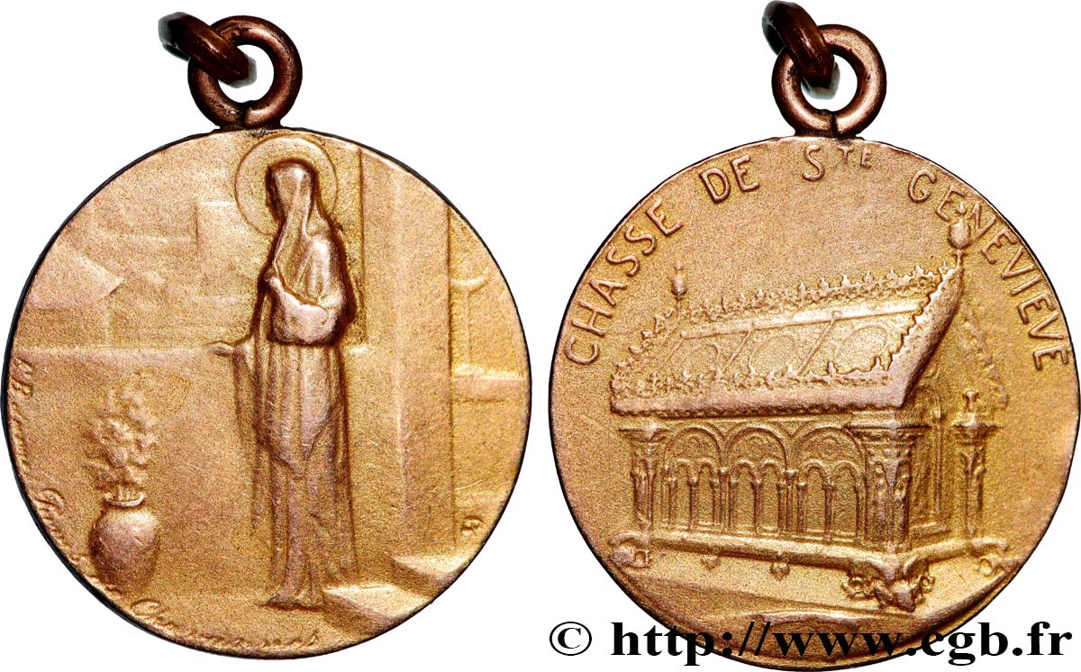 MÉDAILLES RELIGIEUSES Médaille, Chasse de Sainte Geneviève XF