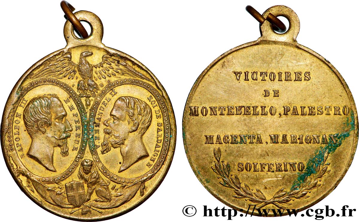 SECOND EMPIRE Médaillette, Guerre de l’indépendance italienne XF