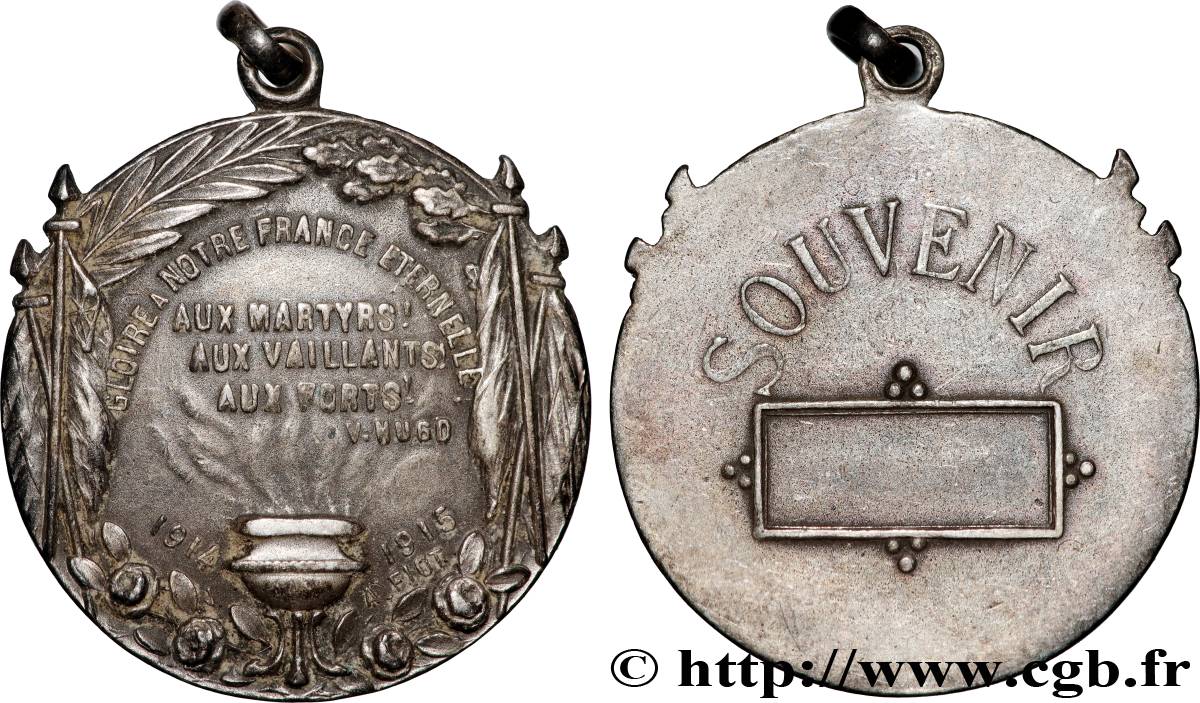 TROISIÈME RÉPUBLIQUE Médaille, Souvenir, Gloire à notre France éternelle TTB