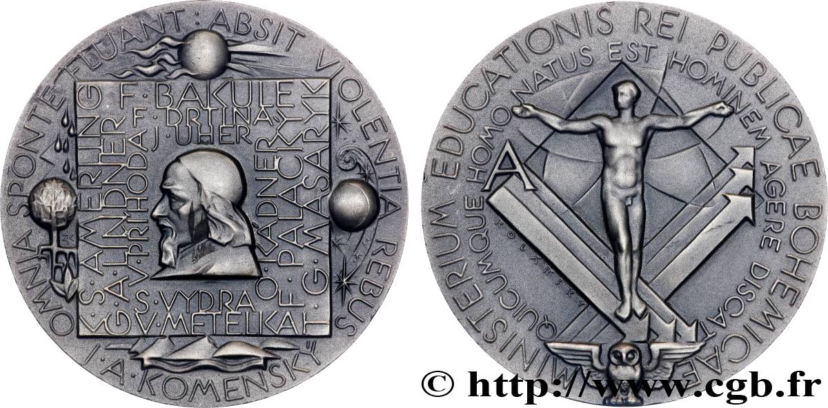 REPúBLICA CHECA Médaille, Ministère de l’éducation publique de Bohème EBC