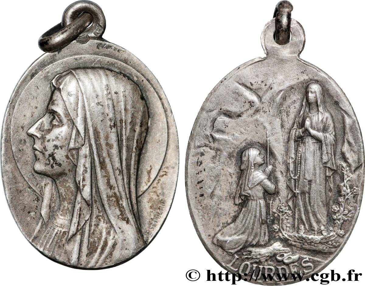 MÉDAILLES RELIGIEUSES Médaille, Notre-Dame de Lourdes TTB+